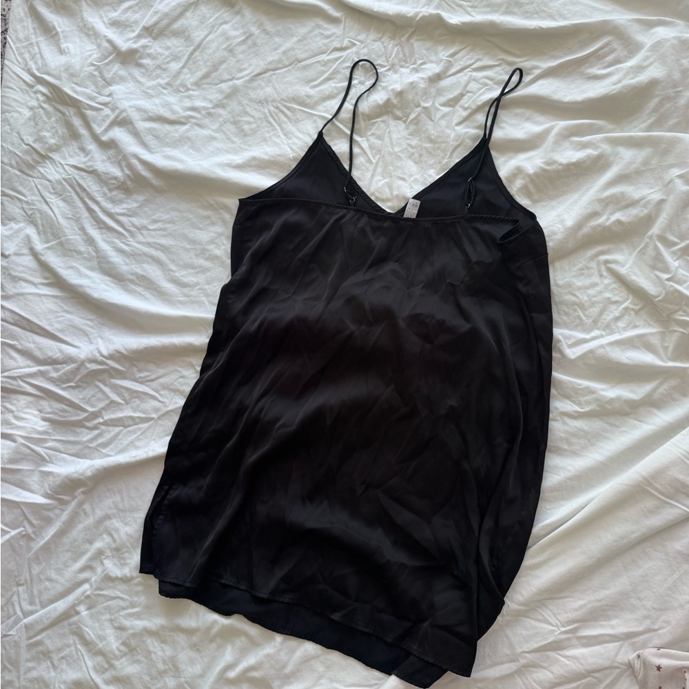 Black Satin Cami Slip dress